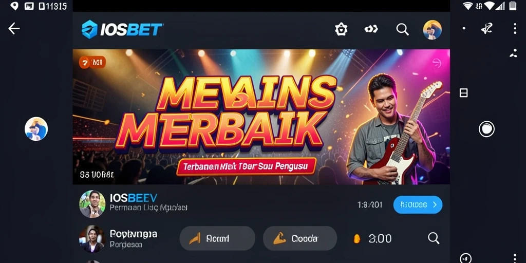 Tampilan gameplay seru di IOSBET dengan alunan musik.