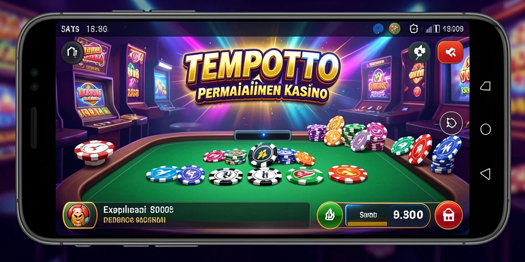 Tangkapan layar gameplay TEMPOTOTO yang menampilkan aksi kasino yang seru.