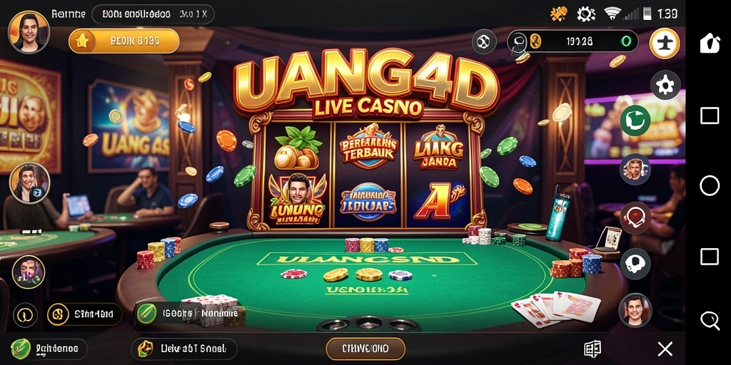 Tampilan gameplay Live Casino yang imersif dan interaktif di UANG4D.